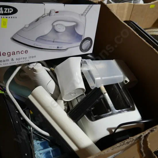 Irons, toaster, jug etc