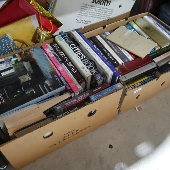 2 boxes of books