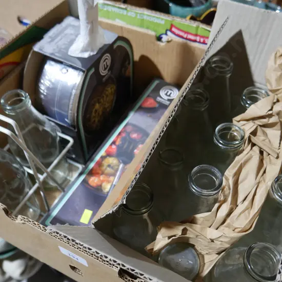 Milk bottles, kitchenware