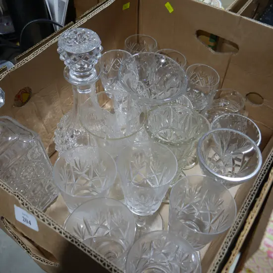 Crystal, glassware etc