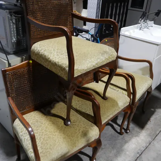 4 bergere back chairs