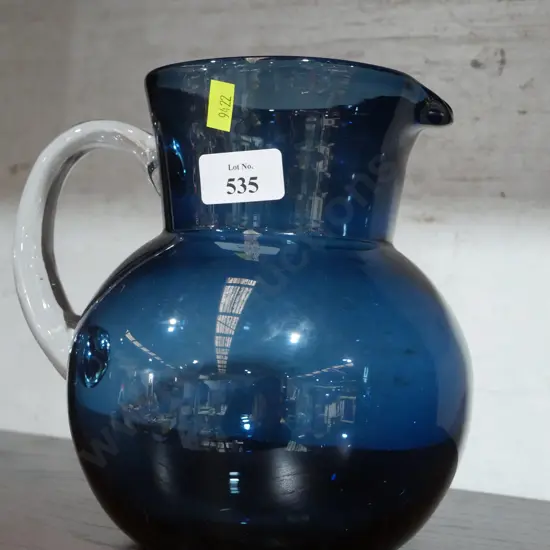 Blue glass jug