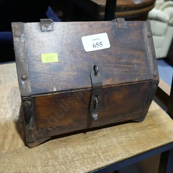 Wooden box of marbles