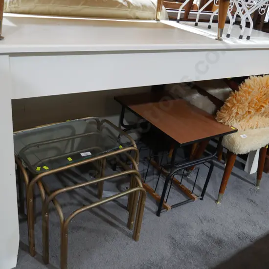 White painted side table