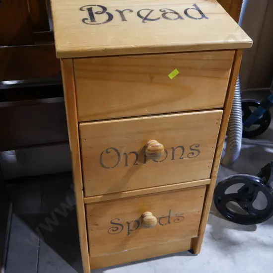 Bread, onion storage unit