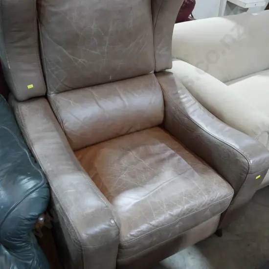 Leather recliner chair