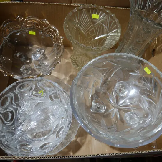 Glass vases and bowls