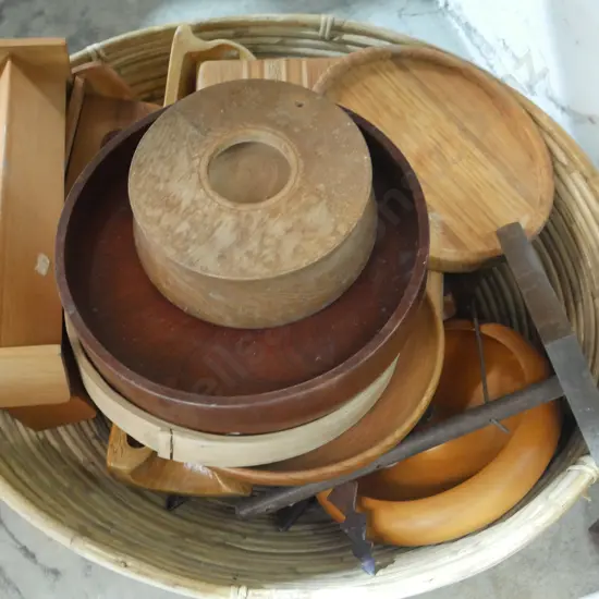 Basket of woodware