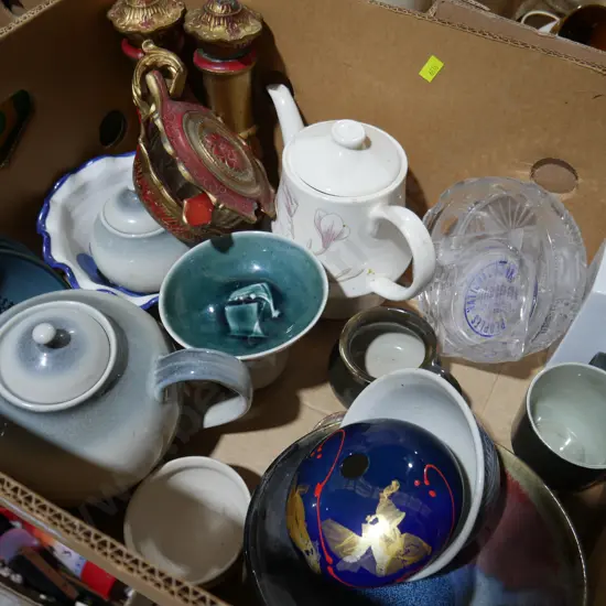 Pottery, glassware etc