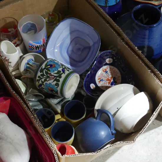 Assorted pottery, etc