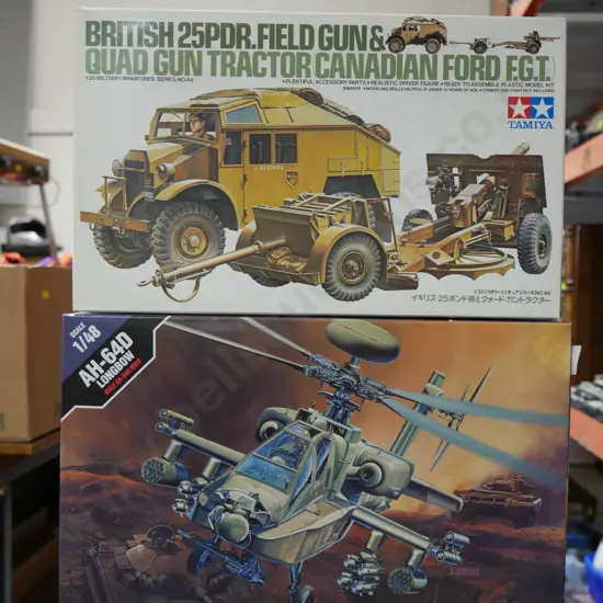 Kit sets. Apache and gun tractor