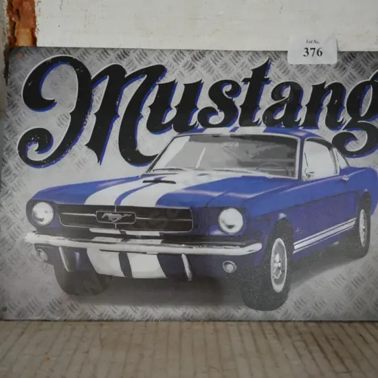 Mustang tin sign