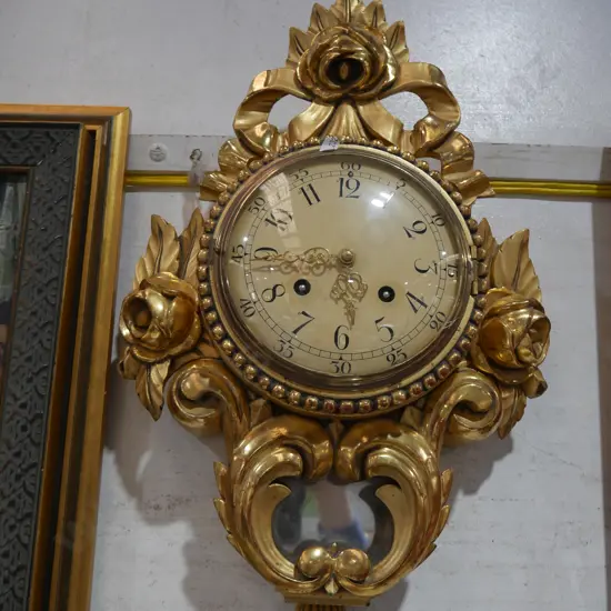 Gilt framed clock