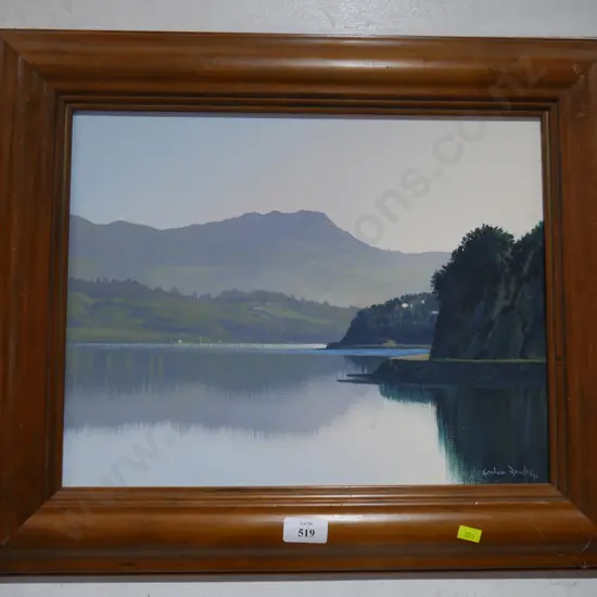 Framed Graeme Brinsley picture, Otago Harbour