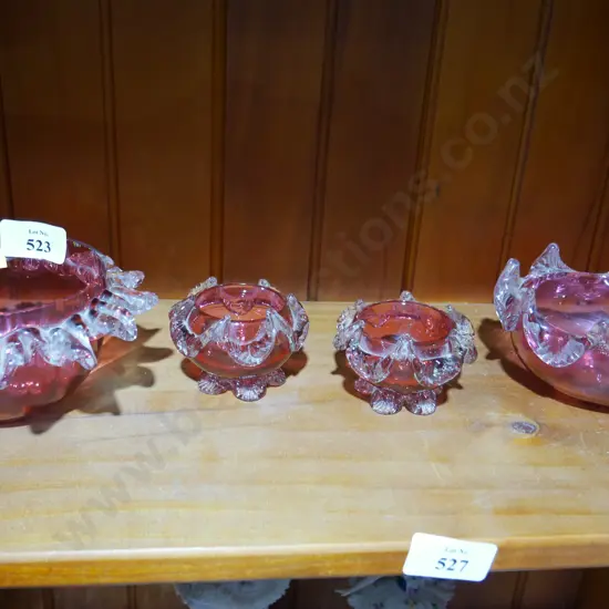 Ruby glass dishes