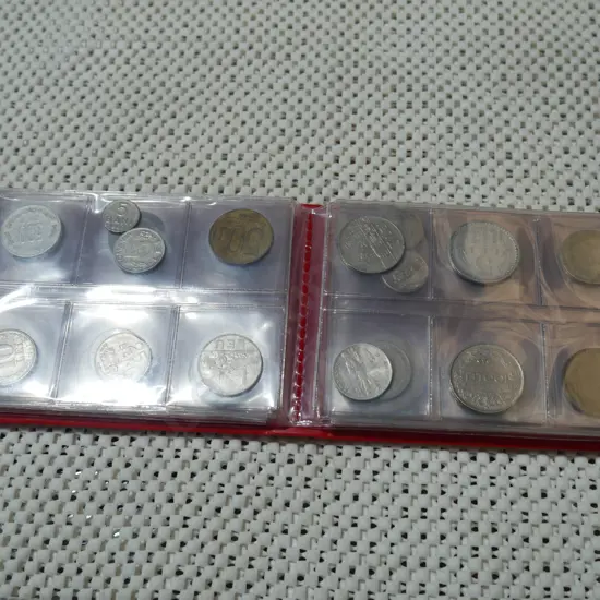 Coins in album
