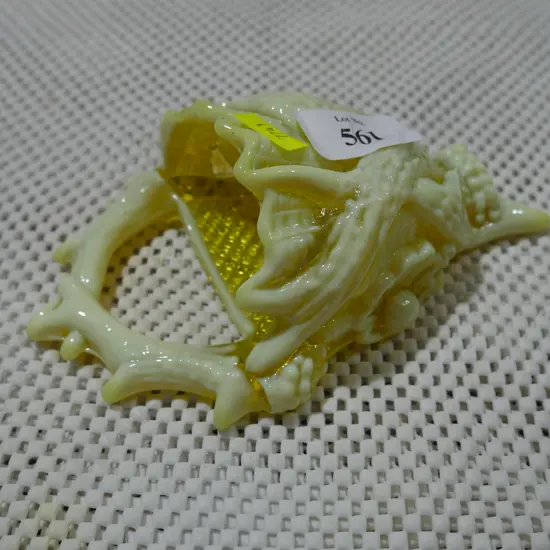 Yellow glass wall pocket