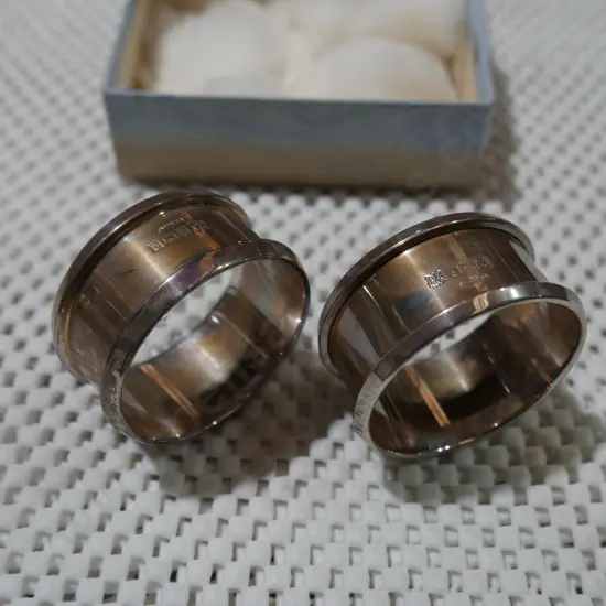 2 sterling serviette rings