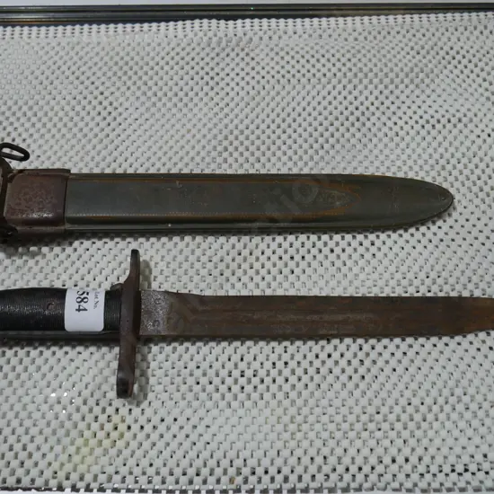 American WW2 knife and sheath