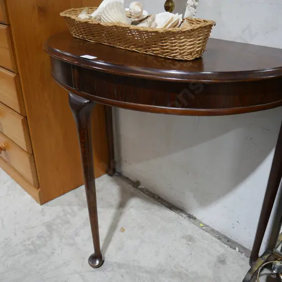 Half round hall table