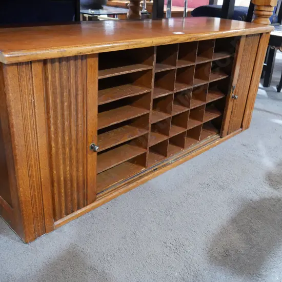 Oak cubbyhole cabinet