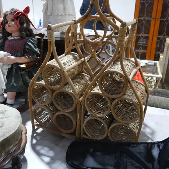 Cane wine racks