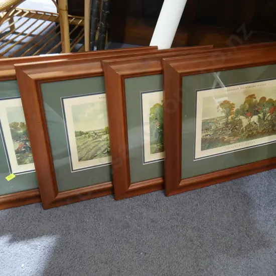 Framed hunting prints