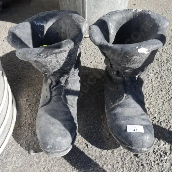 2 concrete boots