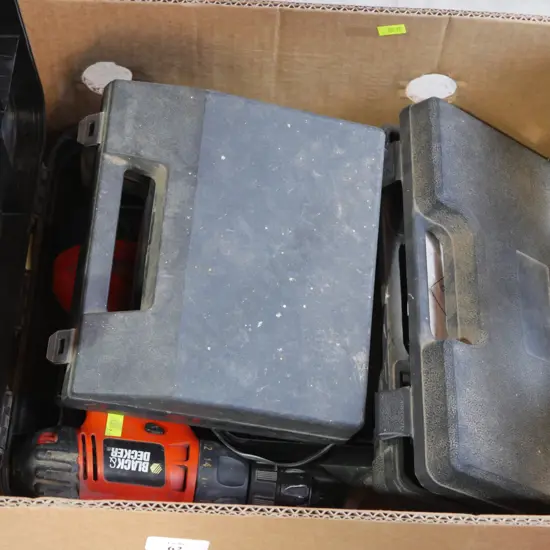 Black and Decker drill, taymar gas blow lamp etc