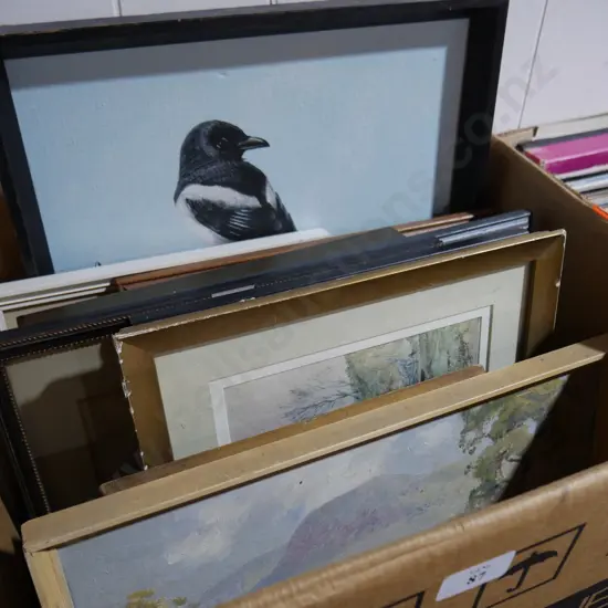 Assorted framed artwork