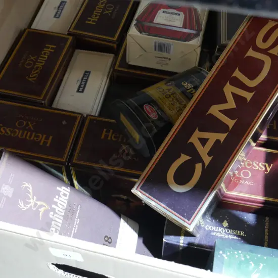 Box of whiskey bottles