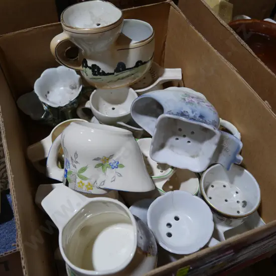 Assorted shaving mugs