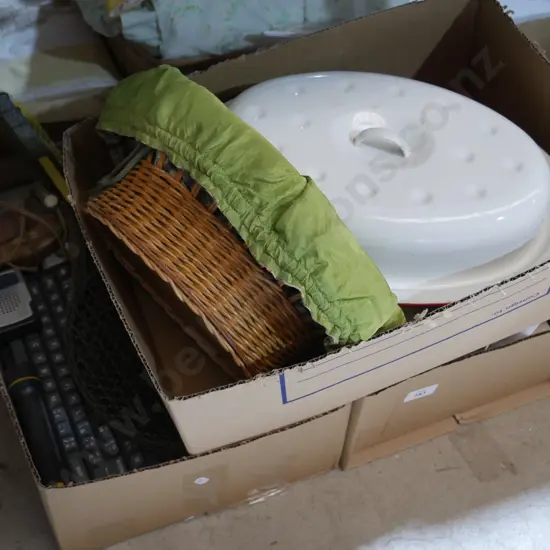 3 boxes household items