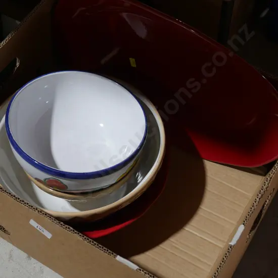 Pottery mixing bowls etc