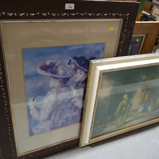 3 large framed prints