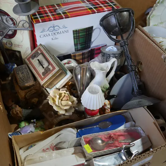 Souvenir teaspoons, china etc