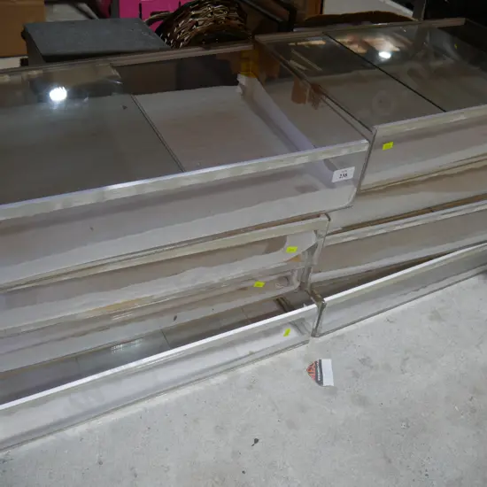 8 Perspex jewellery display cases