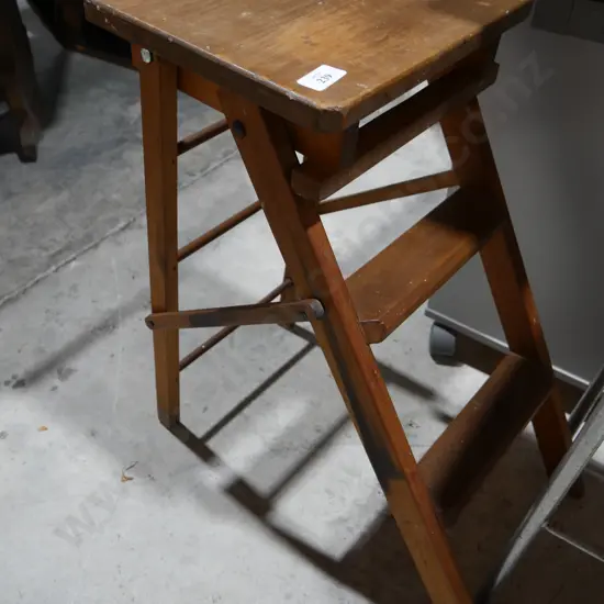 Wooden step stool