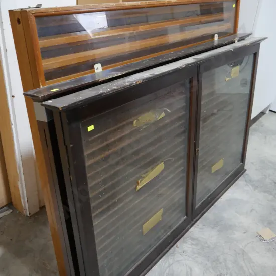 3 wall display cabinets
