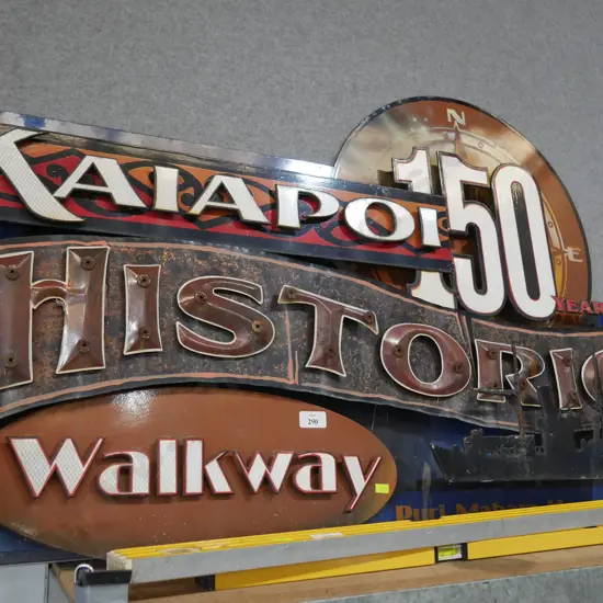 Kaiapoi historic walkway sign