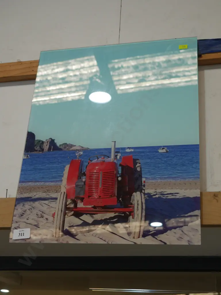 Glass tractor artwork Image 1++