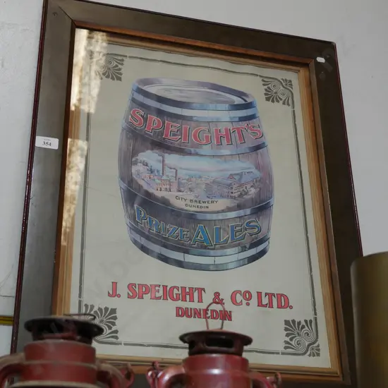 Framed Speights artwork