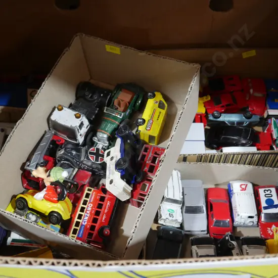 Box of corgi cars