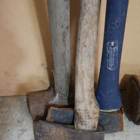Axes and sledge hammer