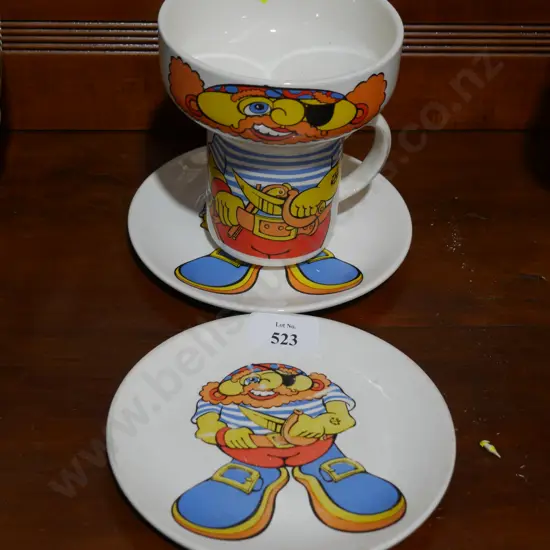 Crown Lynn Pirate Pete nursery set