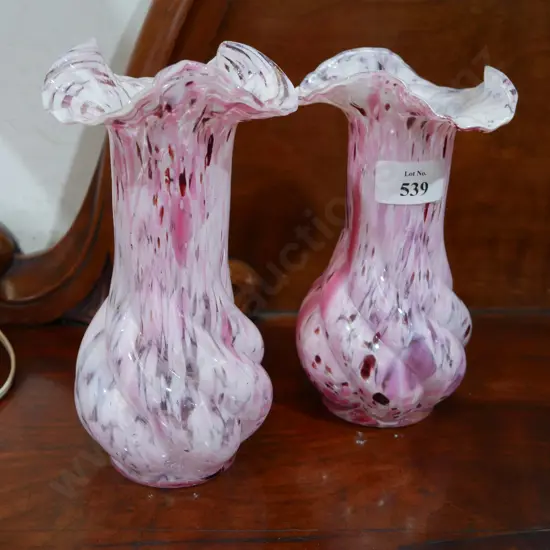 Pair of glass vases