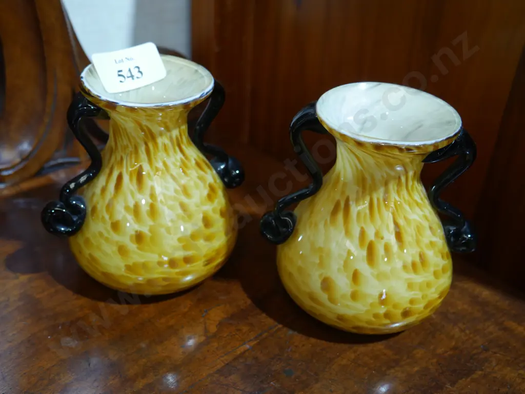 Pair of glass vases Image 1++