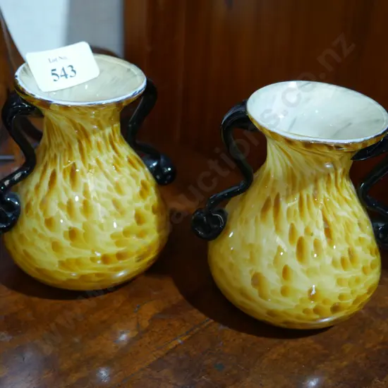 Pair of glass vases