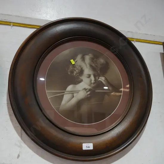 Framed Cupid asleep artwork