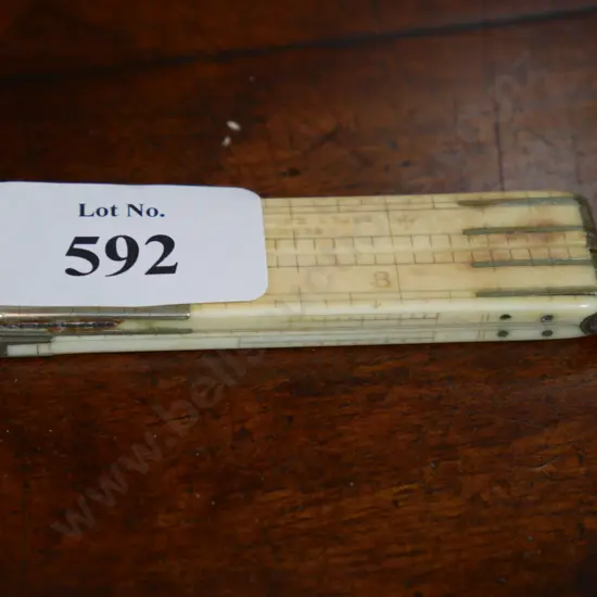 1 foot ivory folding rule/guage